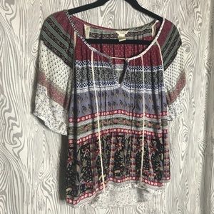 F21 Boho Flowy Top